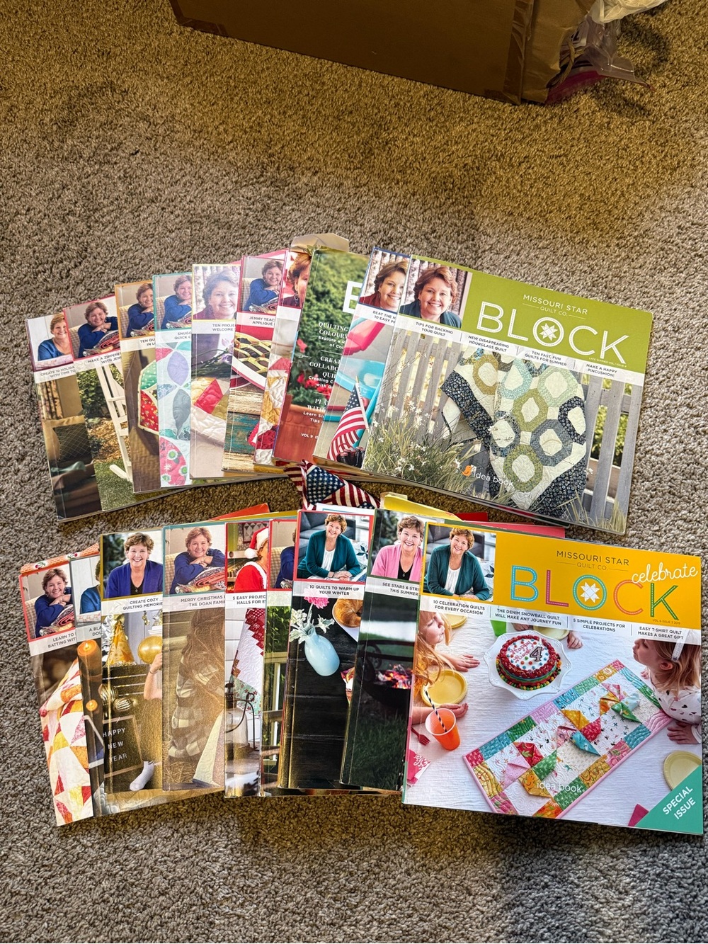 Missouri Star Block Quilt Magazine - Assorted Covers in Green, Yellow, Blue